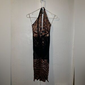 Sequin Club Styled Bodysuit Dress